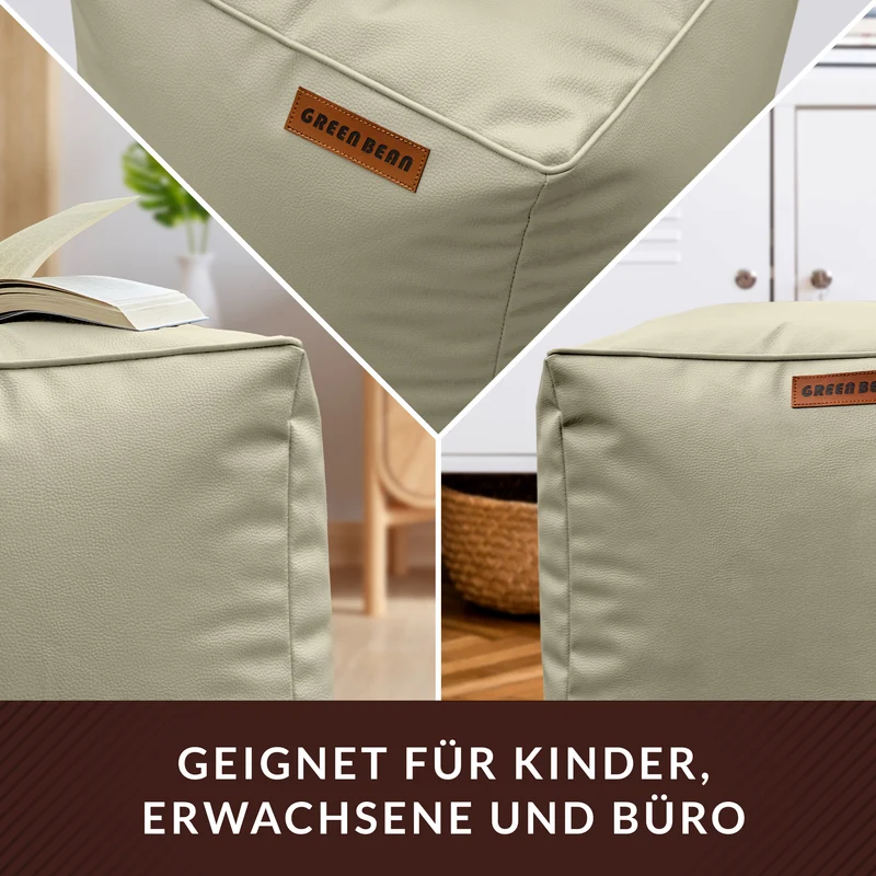 Cube Sitzhocker aus Kunstleder