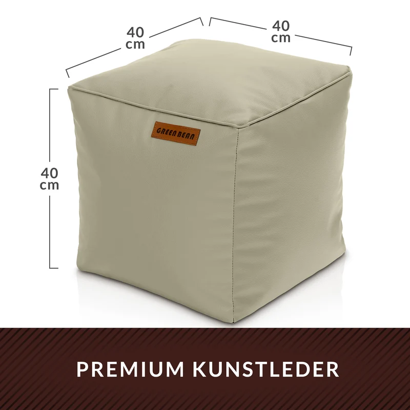 Cube Sitzhocker aus Kunstleder