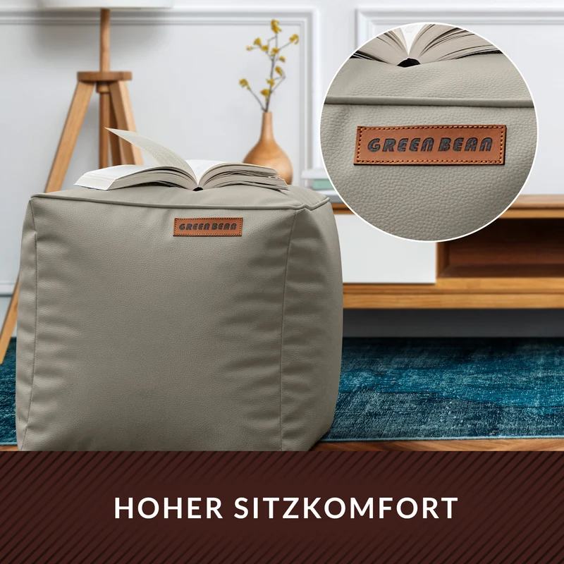 Cube Sitzhocker aus Kunstleder