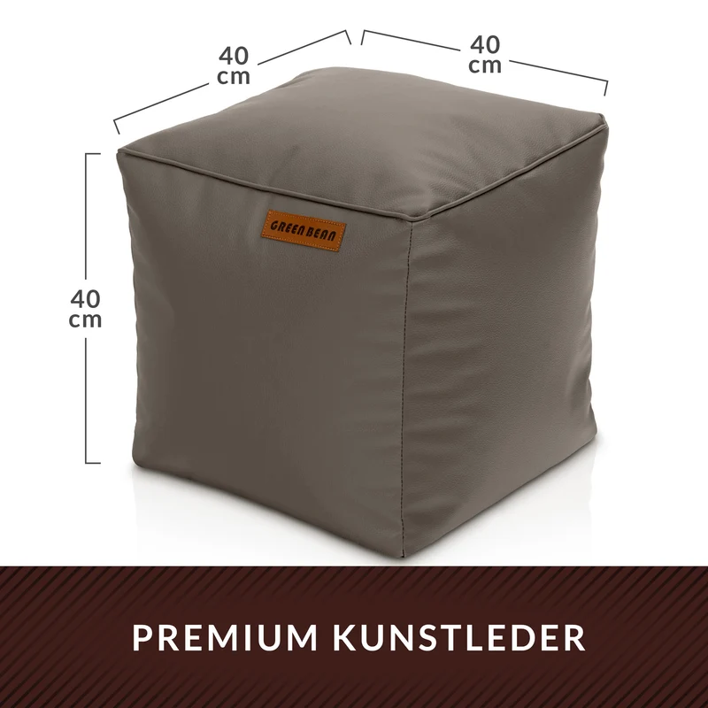 Cube Sitzhocker aus Kunstleder