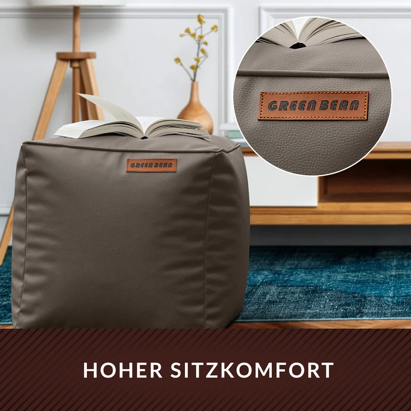Cube Sitzhocker aus Kunstleder