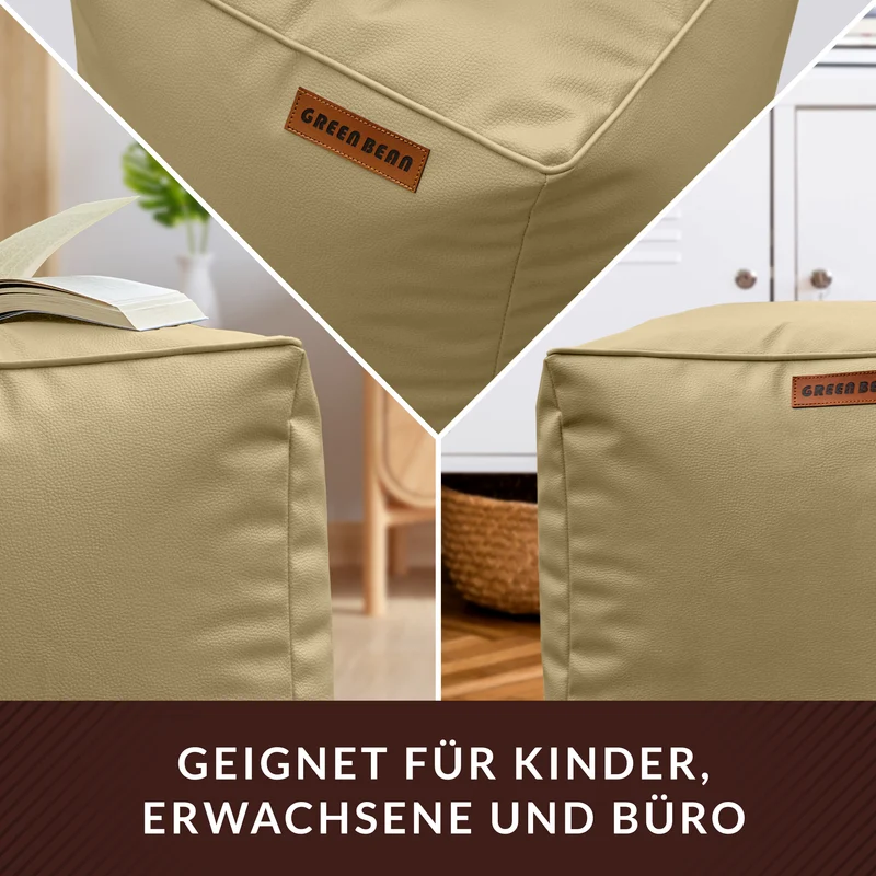 Cube Sitzhocker aus Kunstleder