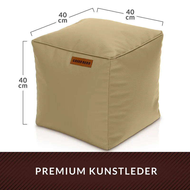 Cube Sitzhocker aus Kunstleder