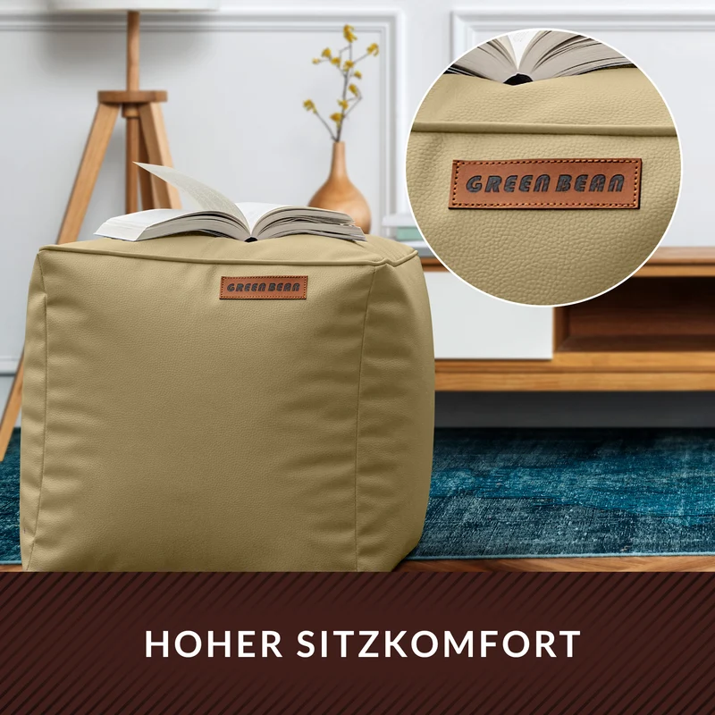 Cube Sitzhocker aus Kunstleder