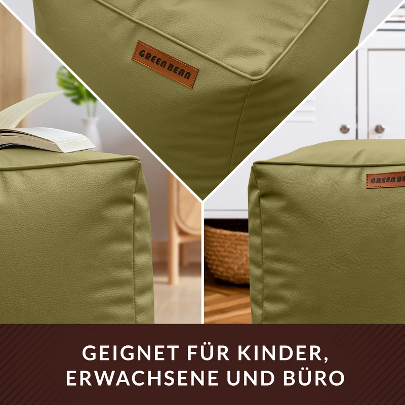 Cube Sitzhocker aus Kunstleder