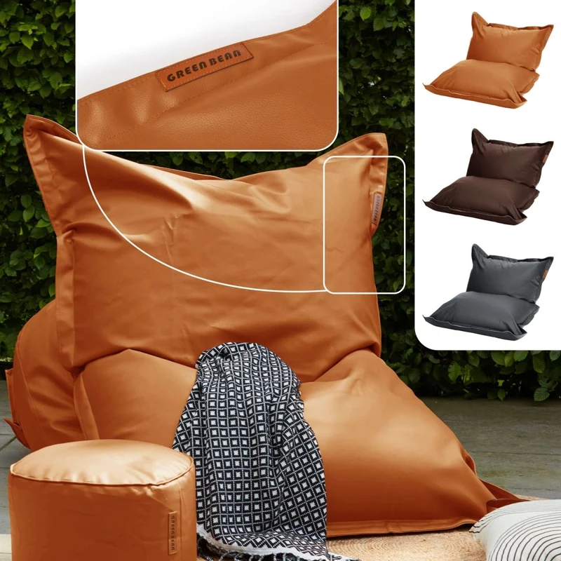 Square Riesensitzsack aus Kunstleder für Indoor & Outdoor