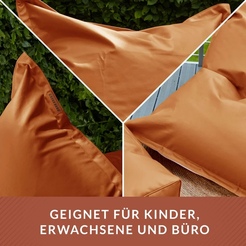 Square Riesensitzsack aus Kunstleder für Indoor & Outdoor