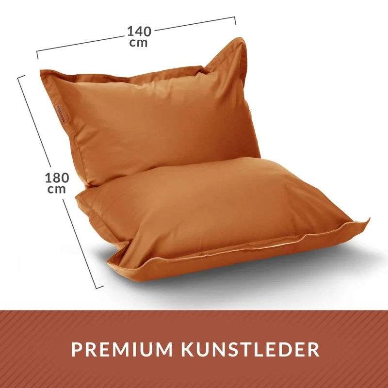 Square Riesensitzsack aus Kunstleder für Indoor & Outdoor