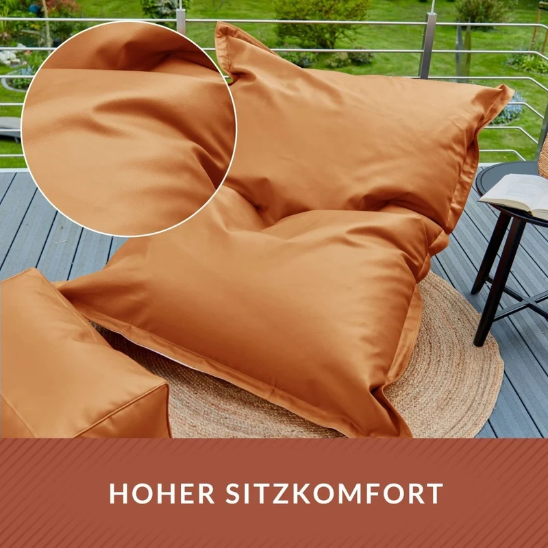 Square Riesensitzsack aus Kunstleder für Indoor & Outdoor