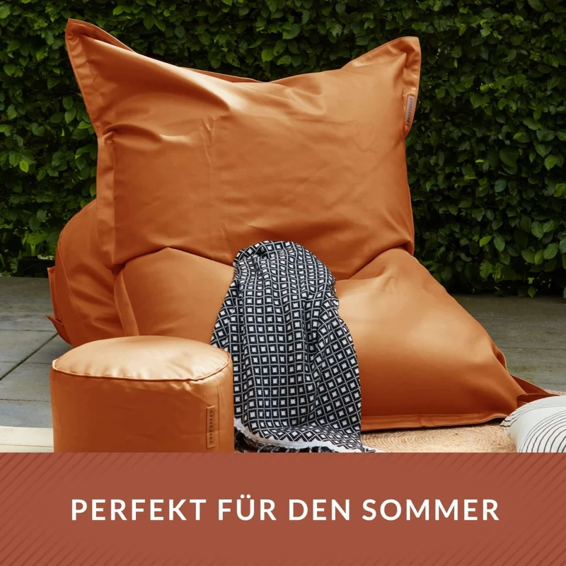 Square Riesensitzsack aus Kunstleder für Indoor & Outdoor