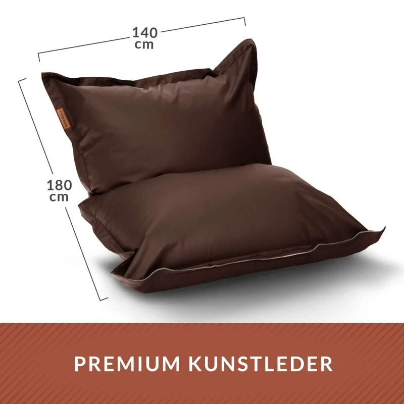 Square Riesensitzsack aus Kunstleder für Indoor & Outdoor