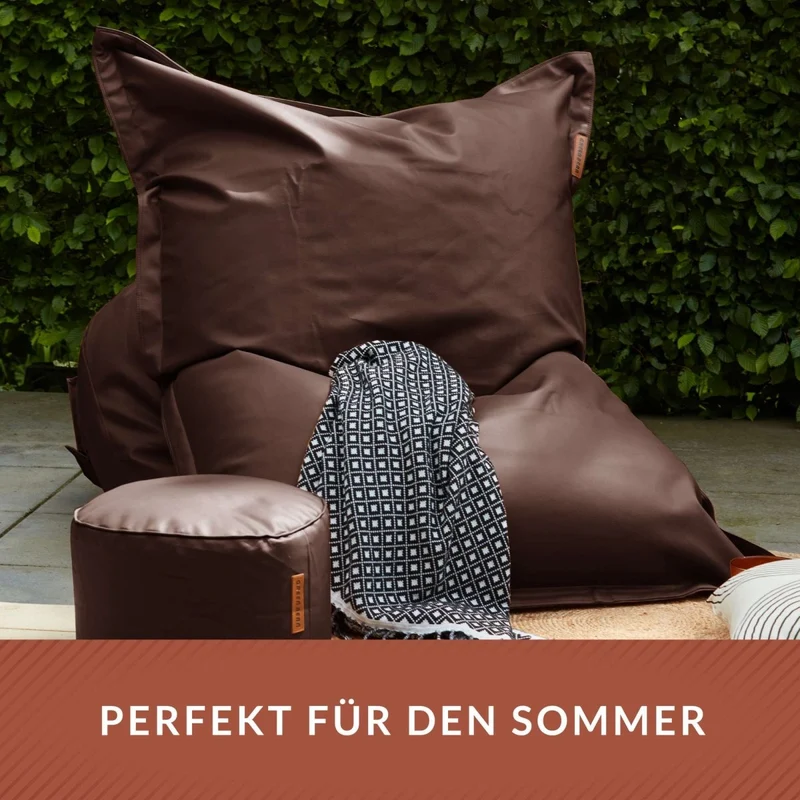 Square Riesensitzsack aus Kunstleder für Indoor & Outdoor