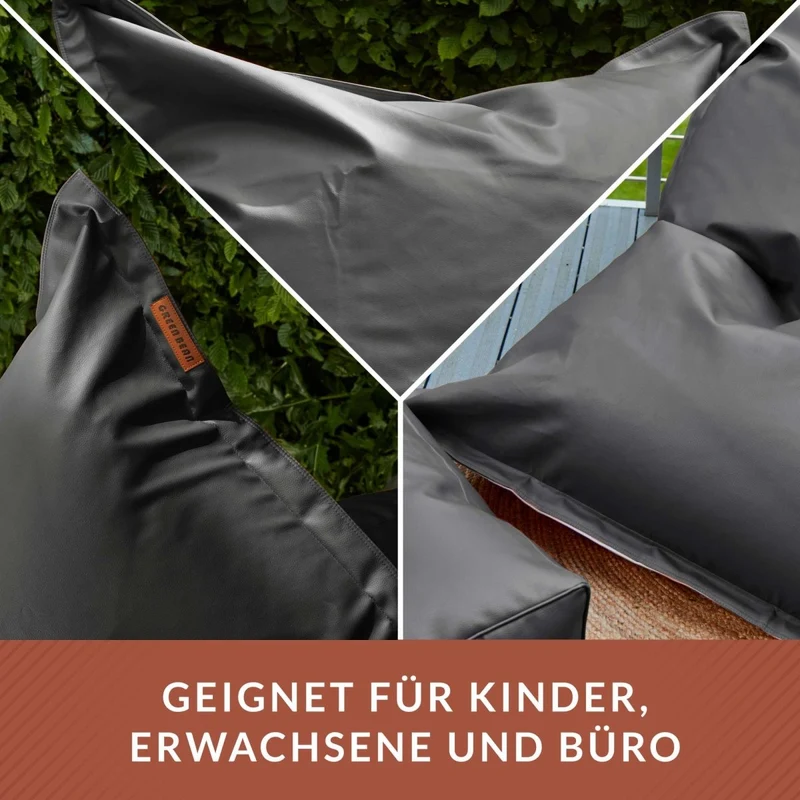 Square Riesensitzsack aus Kunstleder für Indoor & Outdoor