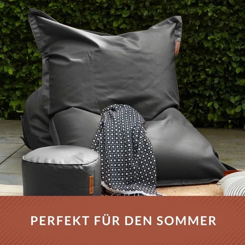 Square Riesensitzsack aus Kunstleder für Indoor & Outdoor