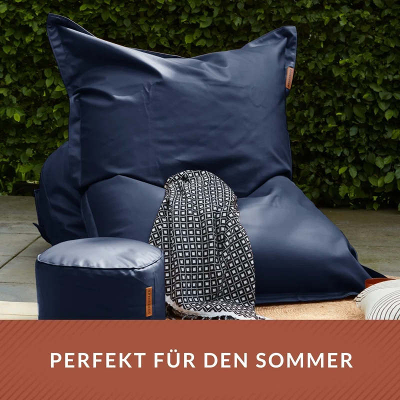 Square Riesensitzsack aus Kunstleder für Indoor & Outdoor