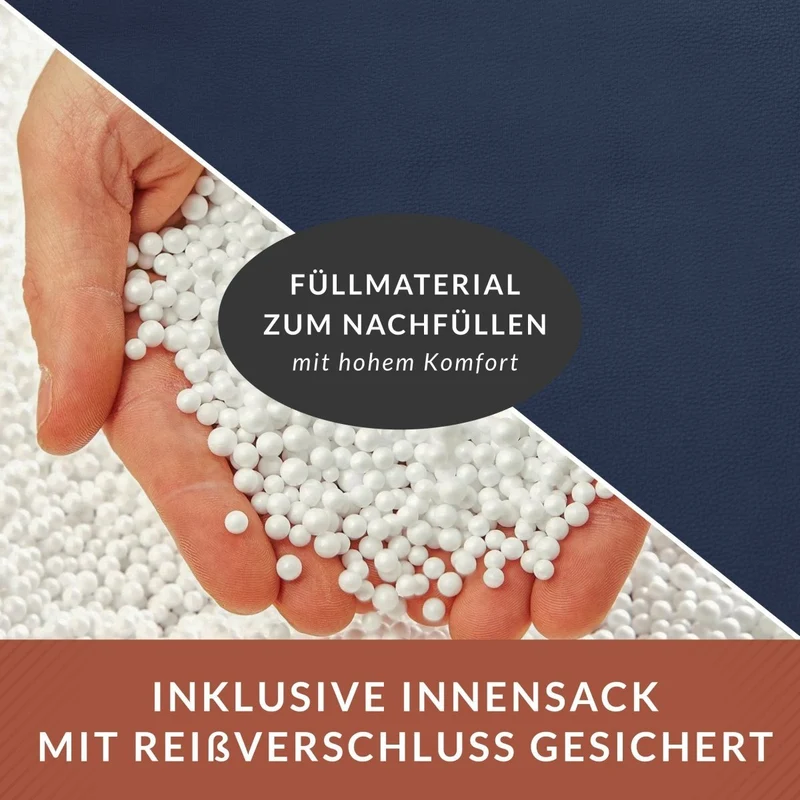 Square Riesensitzsack aus Kunstleder für Indoor & Outdoor
