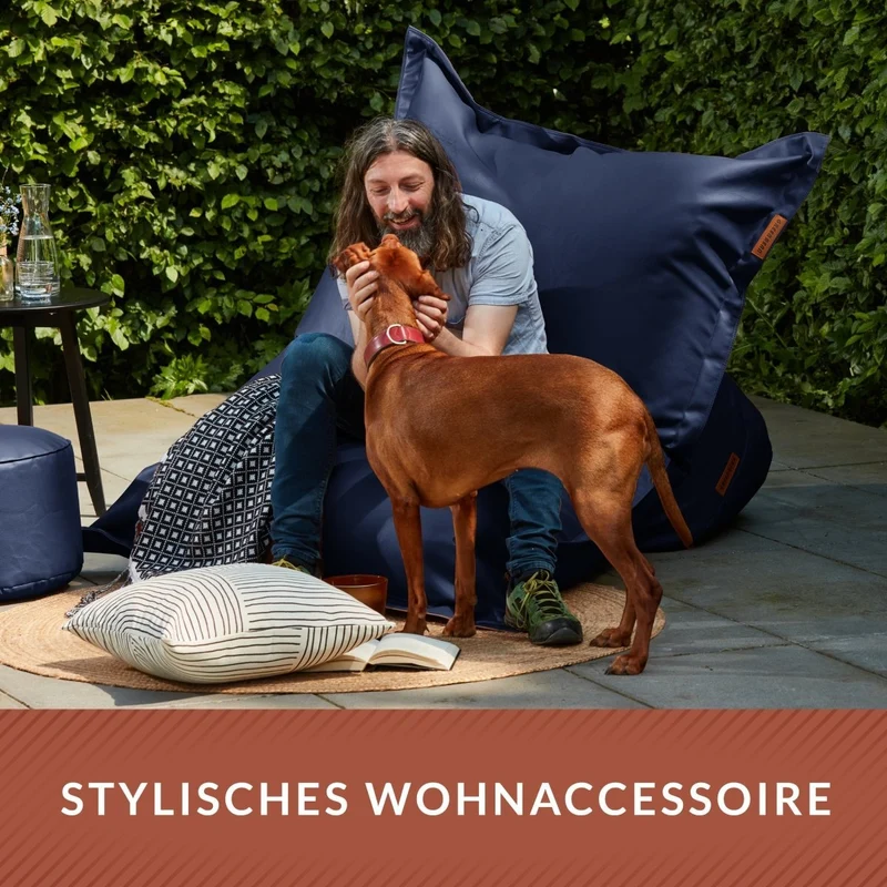 Square Riesensitzsack aus Kunstleder für Indoor & Outdoor