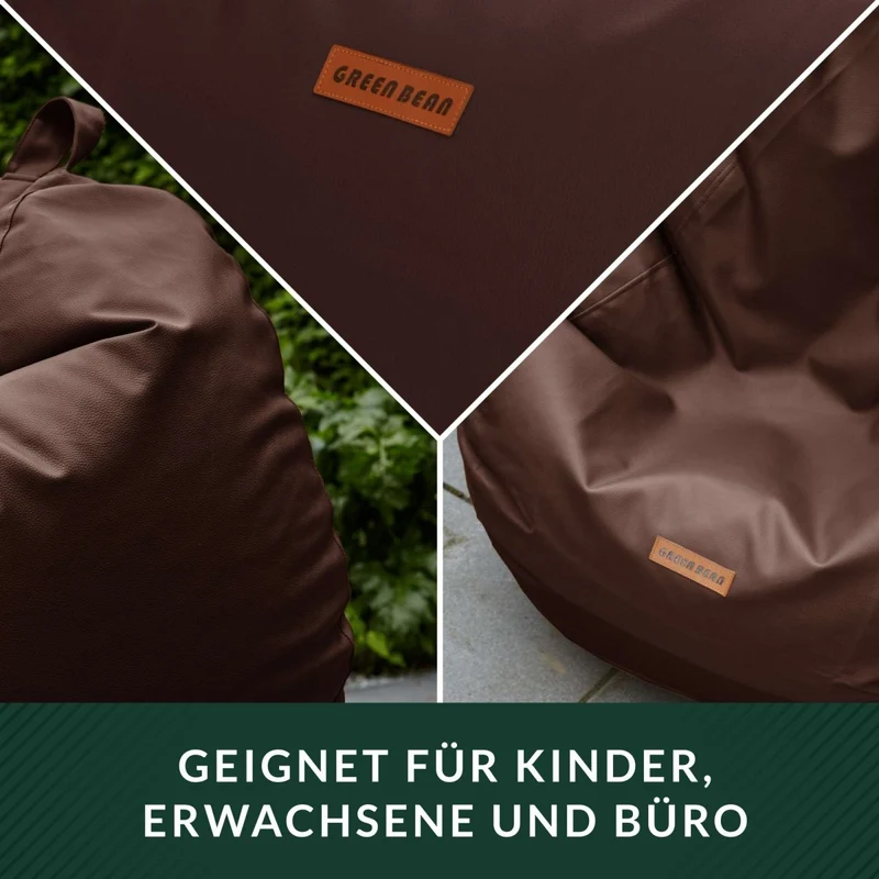 Scoop Sitzsack aus Kunstleder mit Tragegriff