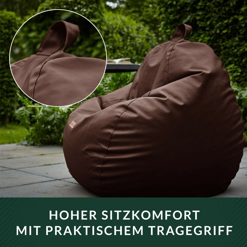 Scoop Sitzsack aus Kunstleder mit Tragegriff