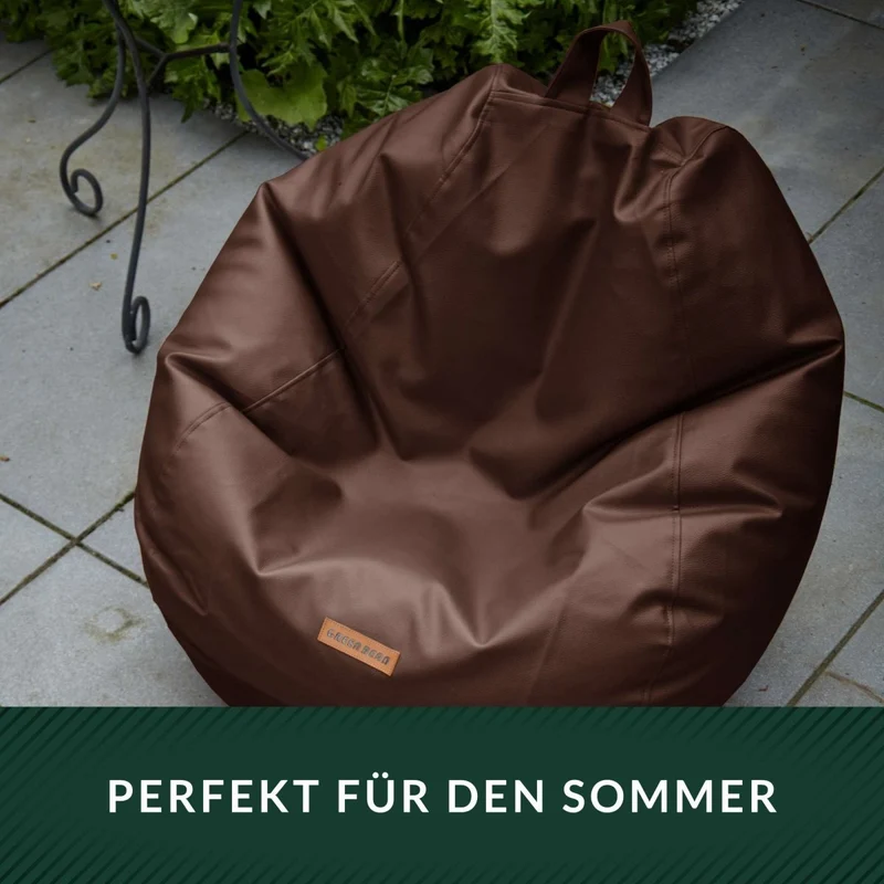 Scoop Sitzsack aus Kunstleder mit Tragegriff