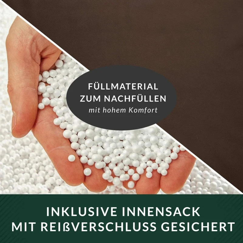 Scoop Sitzsack aus Kunstleder mit Tragegriff