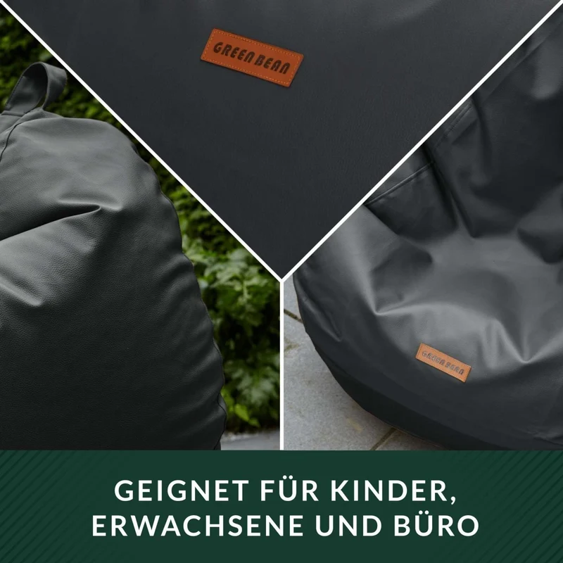 Scoop Sitzsack aus Kunstleder mit Tragegriff