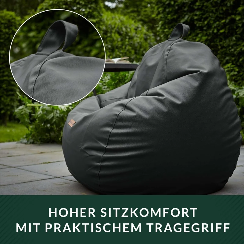 Scoop Sitzsack aus Kunstleder mit Tragegriff
