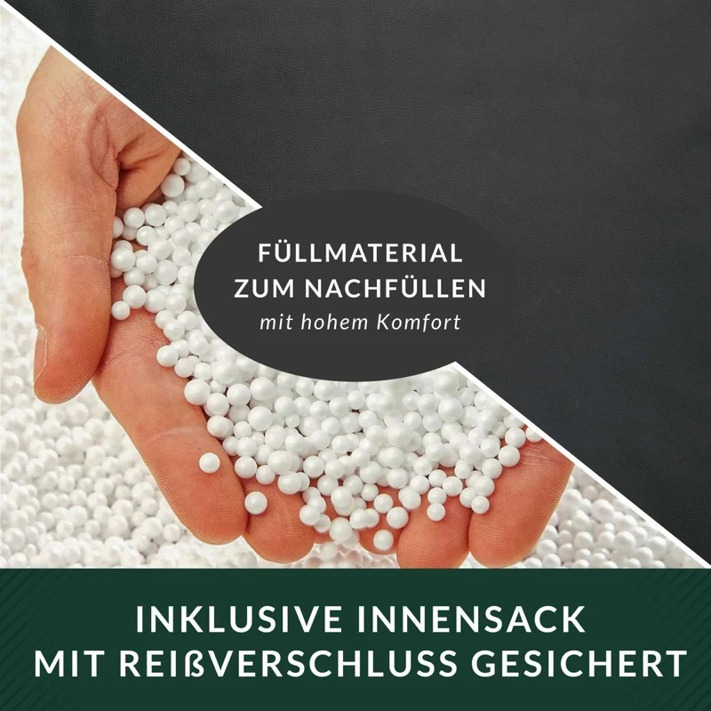 Scoop Sitzsack aus Kunstleder mit Tragegriff