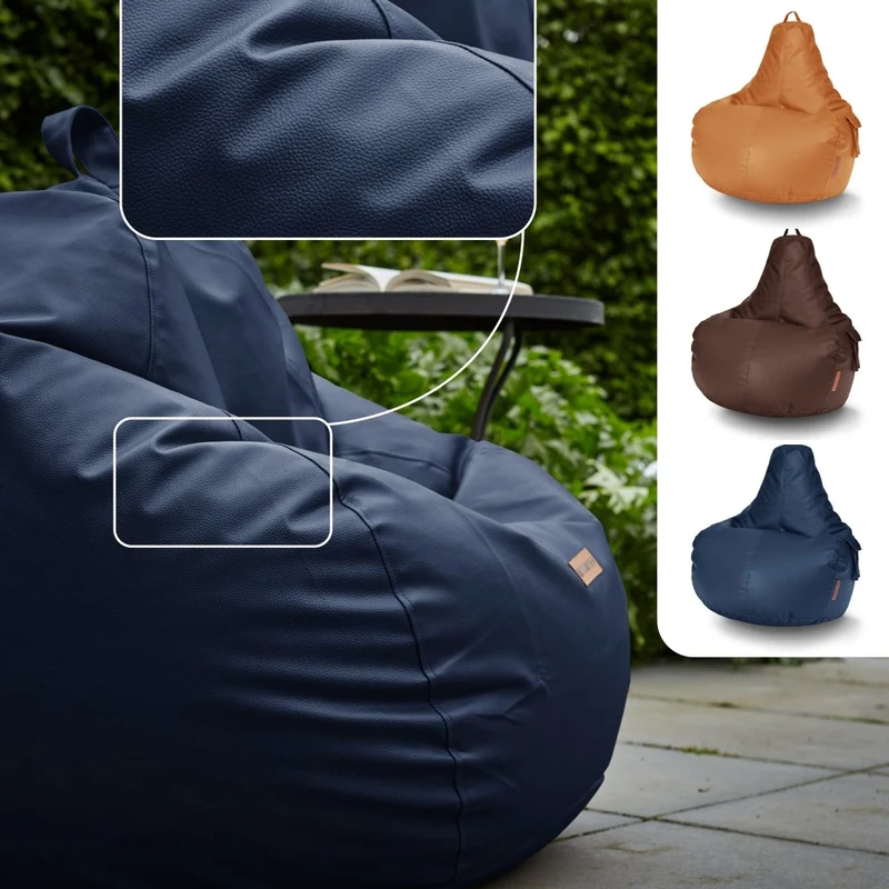 Scoop Sitzsack aus Kunstleder mit Tragegriff