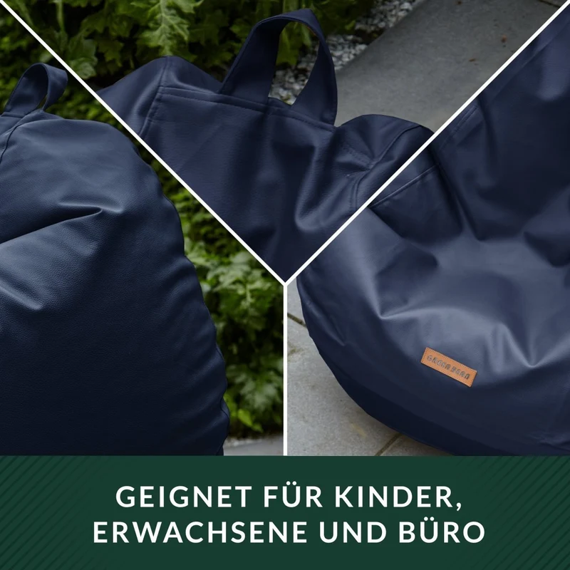 Scoop Sitzsack aus Kunstleder mit Tragegriff