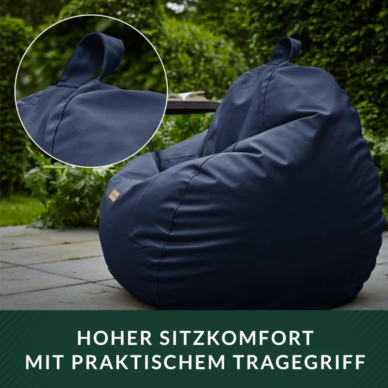 Scoop Sitzsack aus Kunstleder mit Tragegriff