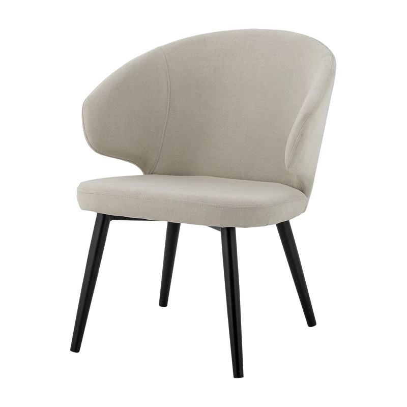 Chaise en polyester gris Loon - Bloomingville