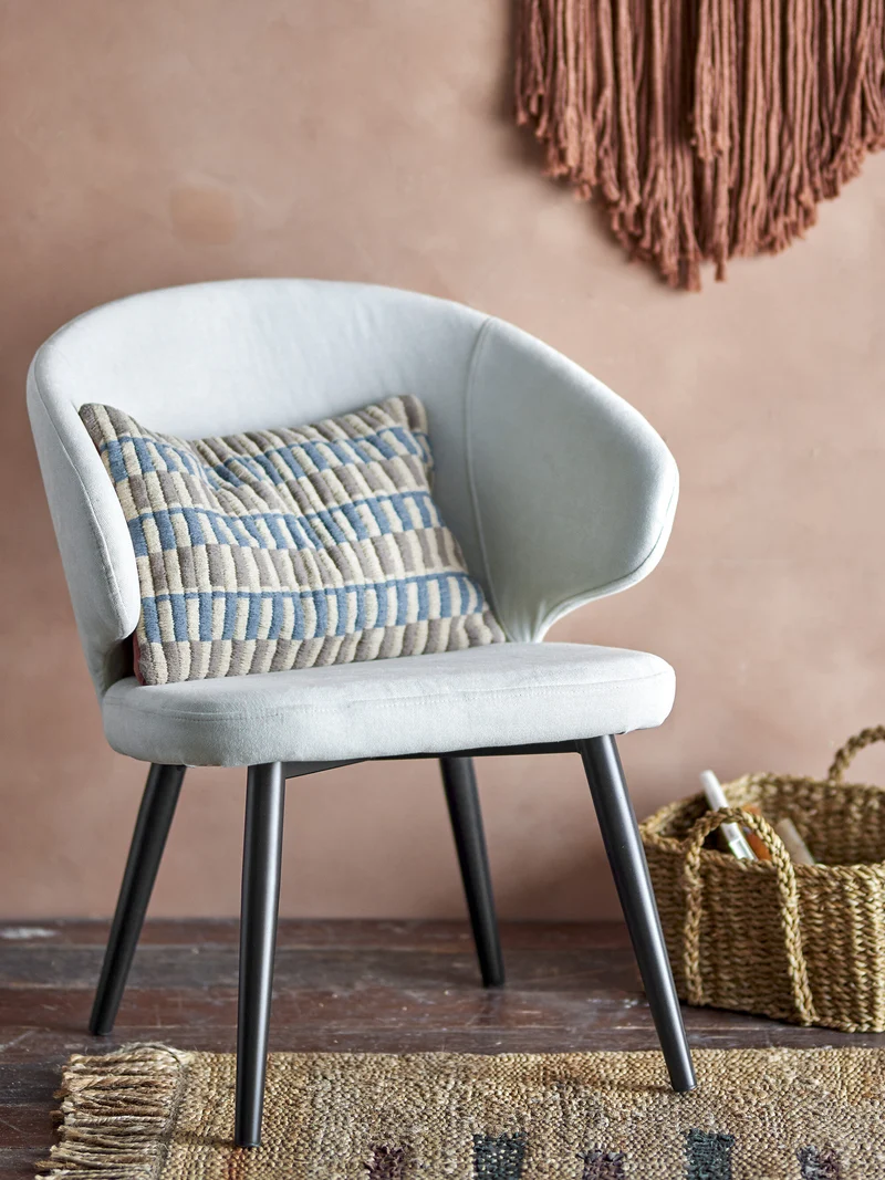 Chaise en polyester gris Loon - Bloomingville