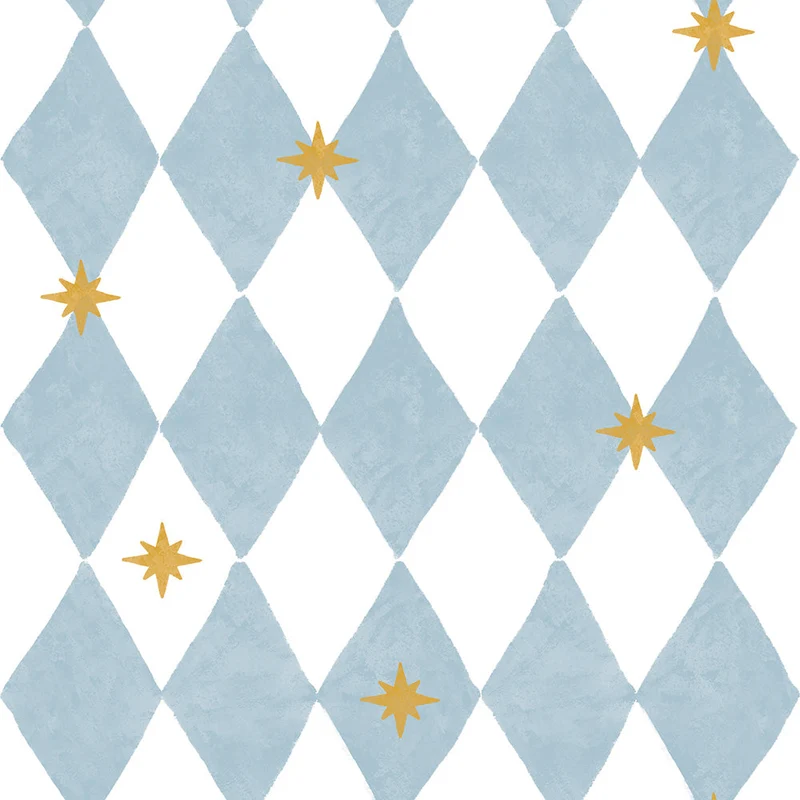 Dekornik Tapete French diamonds with stars Streifen 50 x 280