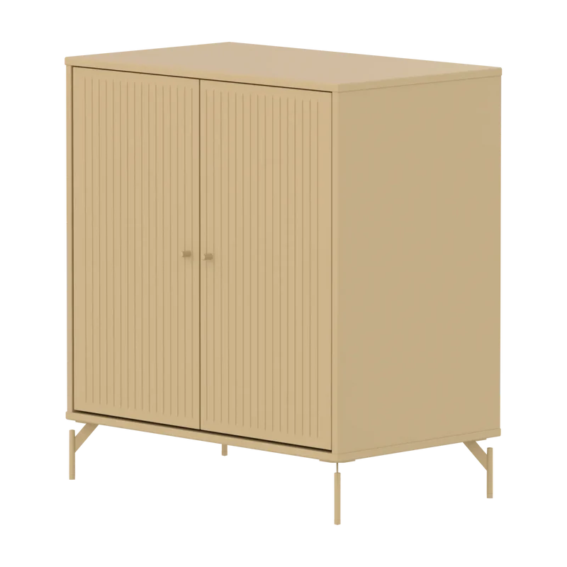 Flexa Saga Schrank, 2 Türen mit Rillen Sand