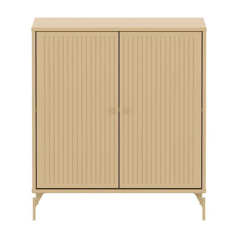 Flexa Saga Schrank, 2 Türen mit Rillen Sand