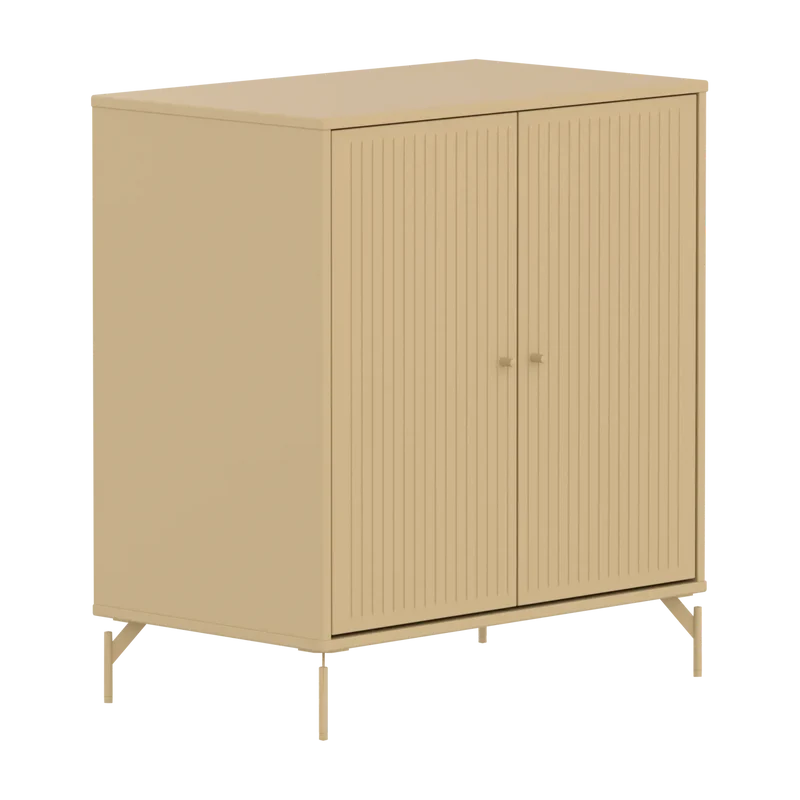 Flexa Saga Schrank, 2 Türen mit Rillen Sand