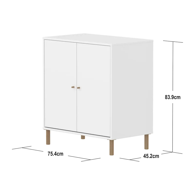 Flexa Saga Schrank, 2 Türen Weiss/Eiche