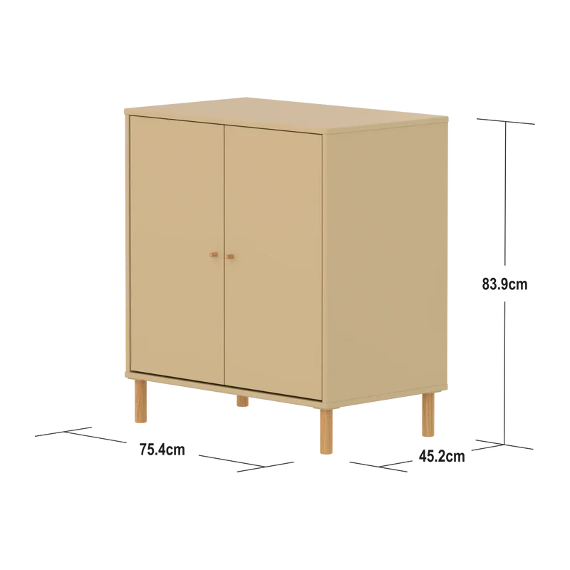 Flexa Saga Schrank, 2 Türen Sand/Eiche