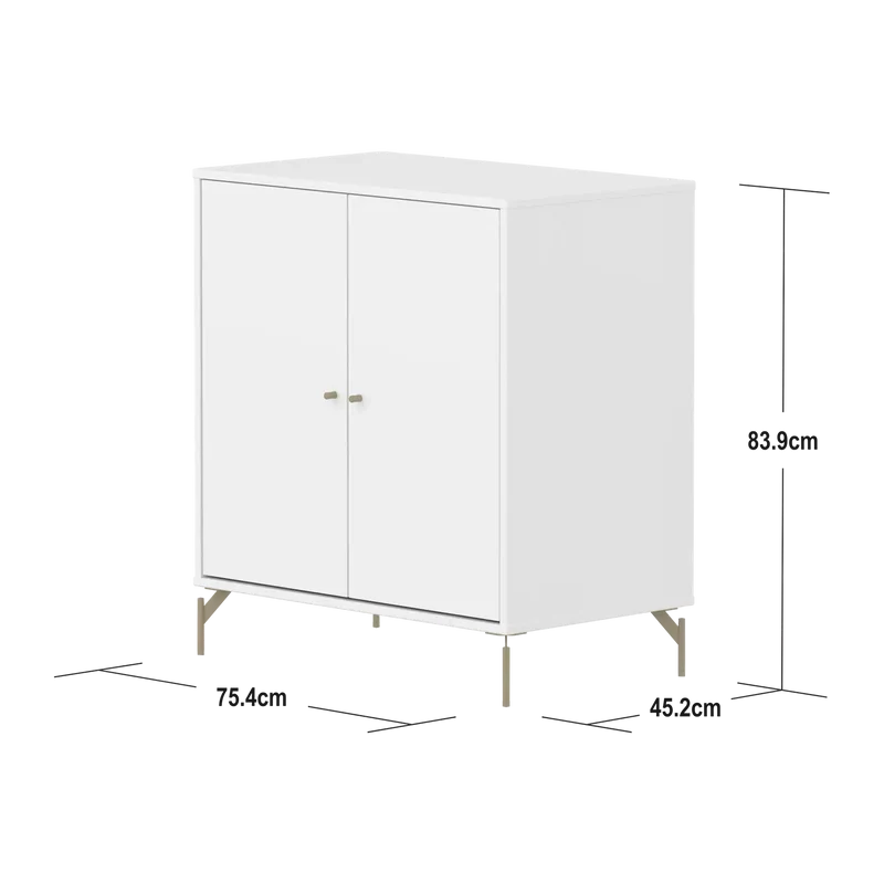Flexa Saga Schrank, 2 Türen Weiss/Sand