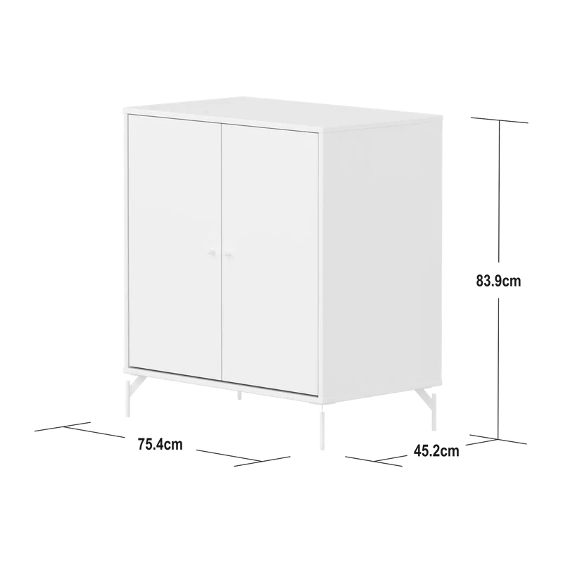 Flexa Saga Schrank, 2 Türen Weiss