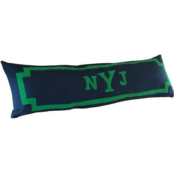 Appliqued Long Monogram Bed Pillows