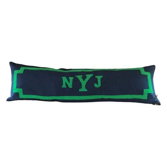 Appliqued Long Monogram Bed Pillows