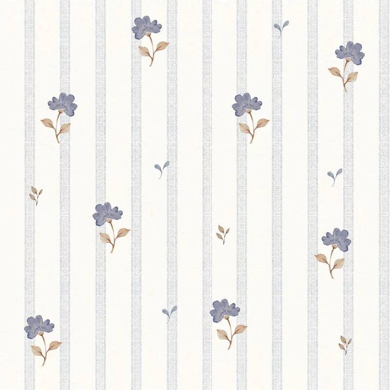 Dekornik Tapete Delicate retro flowers Streifen 50 x 280