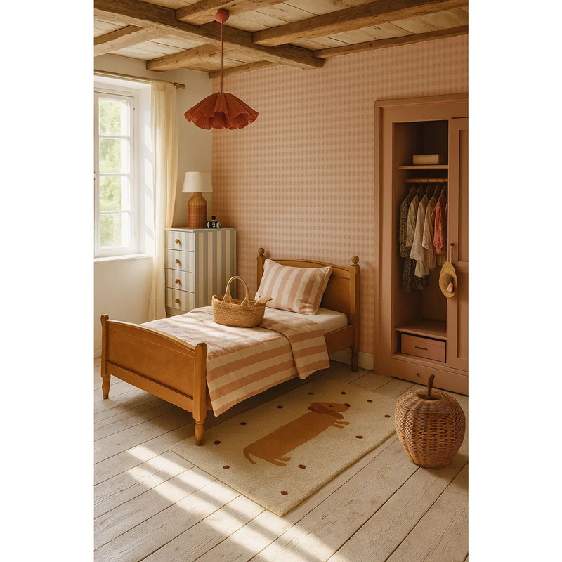 Dekornik Tapete Karo minimini pink cream Streifen 50 x 280