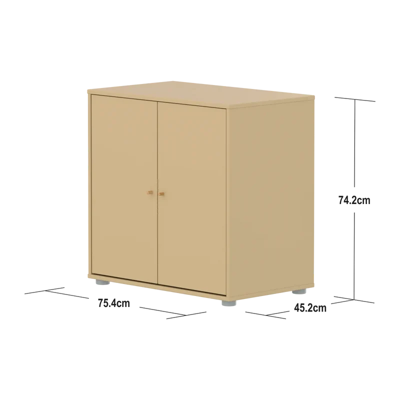 Flexa Saga Schrank, 2 Türen Sand/Eiche/Grau