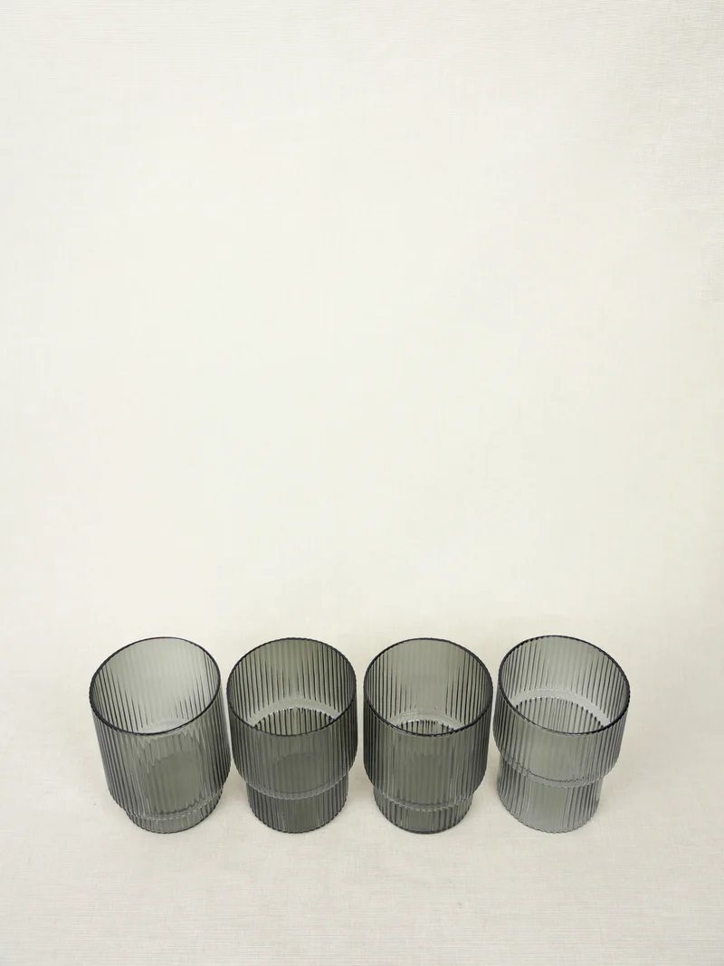 GLAS RIPPLE 4ER SET