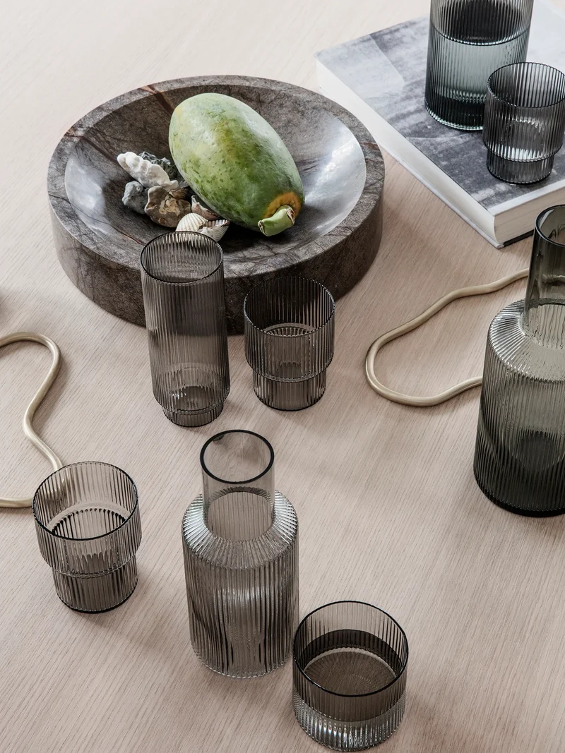 GLAS RIPPLE 4ER SET