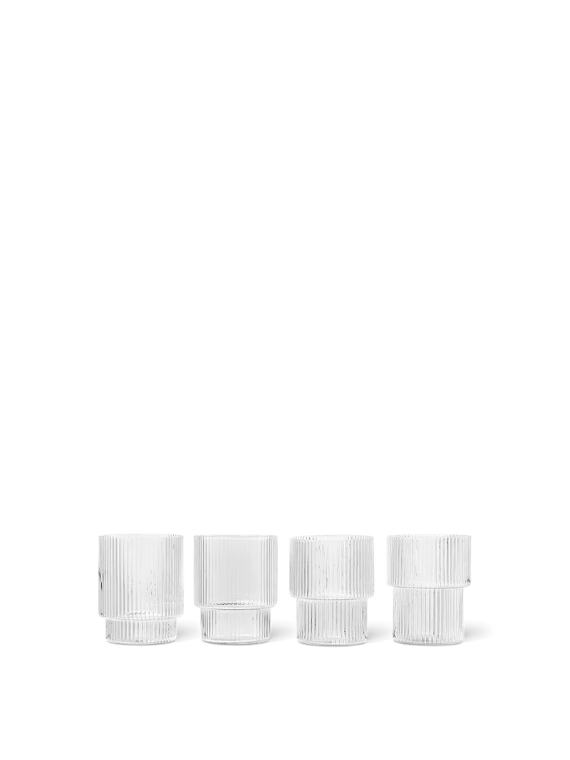 GLAS RIPPLE 4ER SET