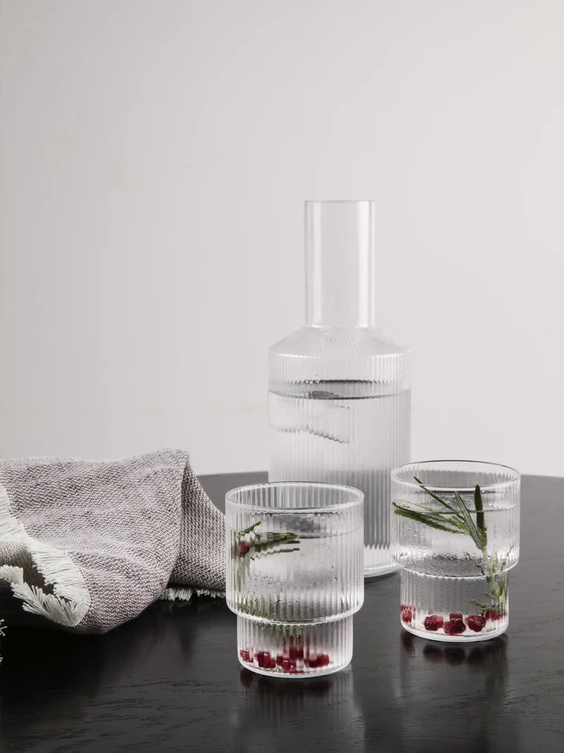 GLAS RIPPLE 4ER SET